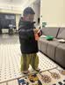 保姆鹅 儿童羽绒服宝宝短款加厚白鸭绒外套男童女童保暖防风冬[NG2637] 黑 130 实拍图