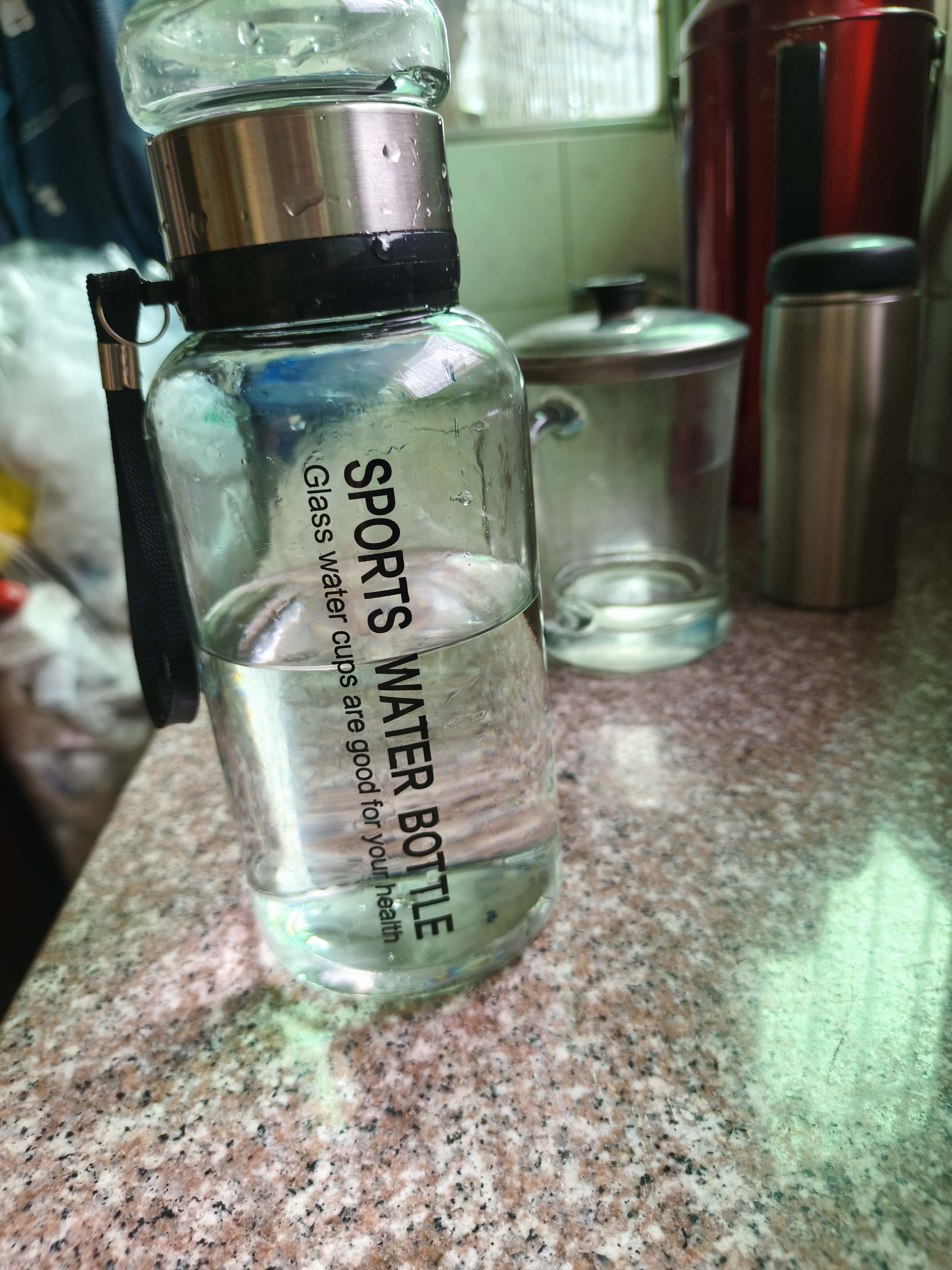 【送杯套】玻璃杯吨吨杯茶水分离杯带茶仓大容量提绳泡茶水杯 吨吨杯 1000ml 实拍图