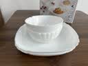 乐美雅白玉玻璃露特莎餐具4件套耐热玻璃微波炉可用碗盘餐具 实拍图