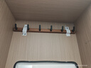 胡桃木挂钩试衣间免打孔门后挂衣架墙上壁挂衣帽挂钩 【L型钩】黑胡桃木-加厚六钩 实拍图