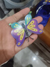 【全网爆款】七彩发光蝴蝶小夜灯可粘贴3D立体夜光蝴蝶冰箱贴 夜灯-粘贴发光蝴蝶-1个 实拍图