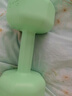 【百万爆品】环保六角小哑铃女士健身家用练臀练手臂居家健身器材 苹果绿 3KG *2共6kg  进阶/全身塑形 实拍图