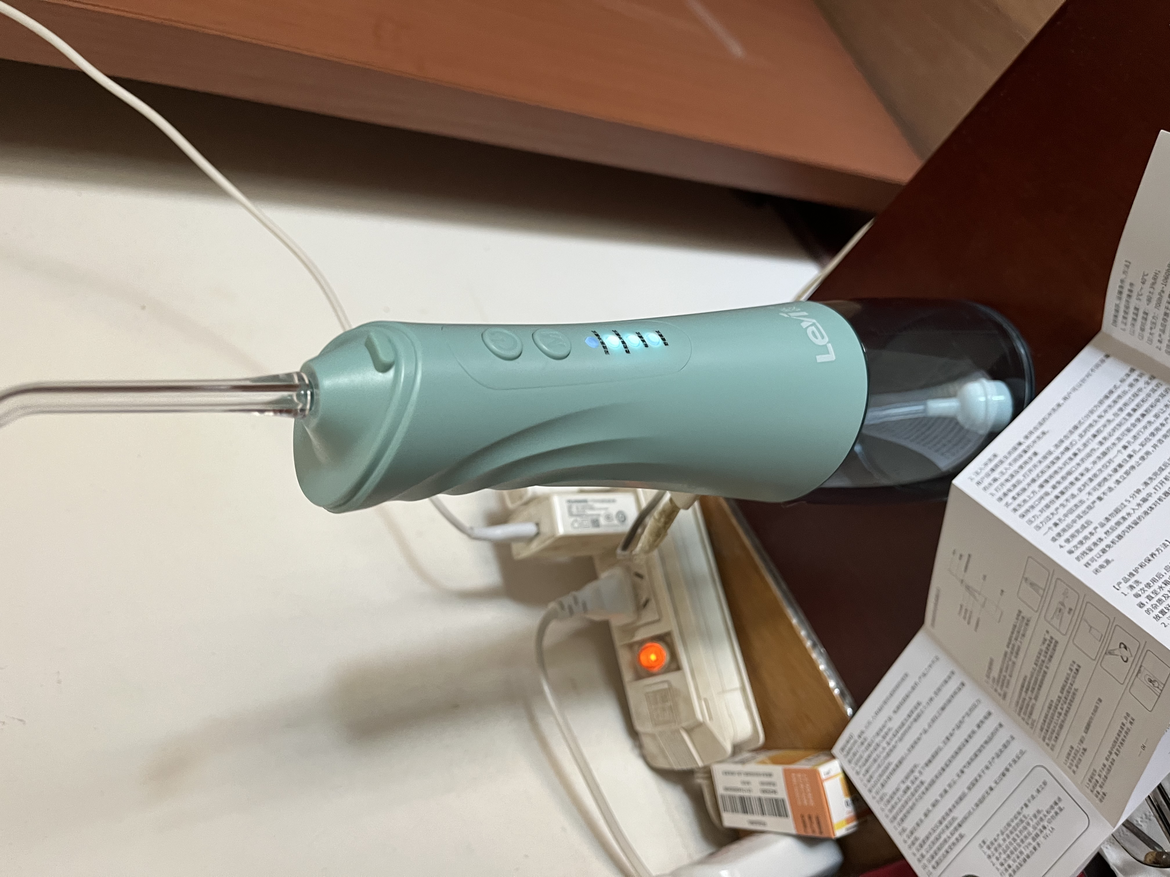乐仪电动洗鼻器儿童成人生理盐水鼻腔清洗鼻炎冲洗器含60包洗鼻盐 实拍图