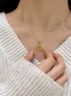 中国黄金（CHINA GOLD）18K金四叶草吊坠女碎冰冰项链女生送老婆女友生日礼物 四叶草吊坠【配925银链】约0.96g 实拍图