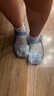 泰兰尼斯夏季新款艾莎公主鞋女童凉鞋包头果冻鞋防滑可爱闪灯鞋蓝色27 实拍图