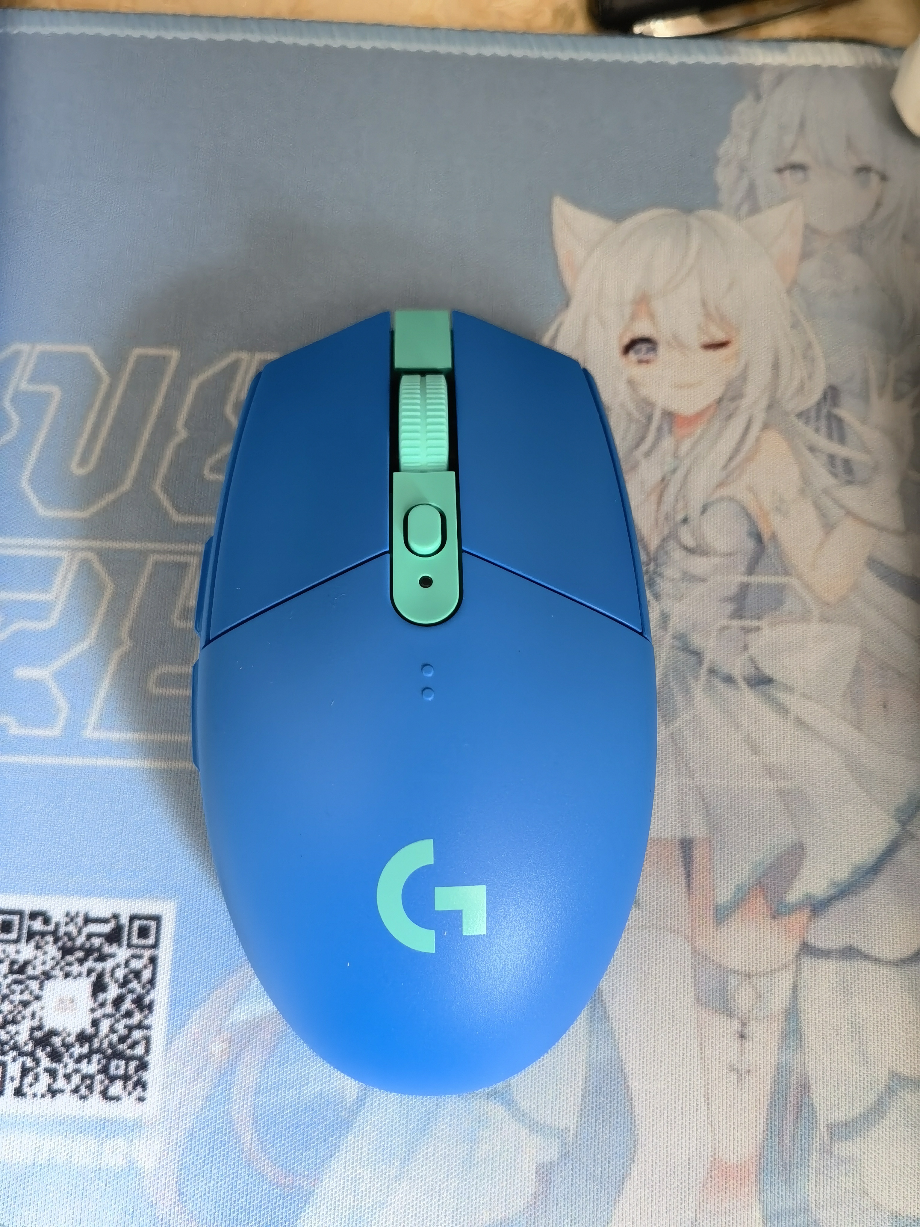 罗技（G）G304 /G304X无线电竞游戏鼠标轻质便携 三角洲FPS无畏契约打瓦必备  G304蓝色 实拍图