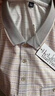 罗蒙冰丝短袖t恤男夏季薄款翻领格子polo衫上衣中年爸爸装 36浅桔 XL 实拍图