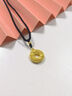 中国黄金（CHINA GOLD）足金吊坠男女款花丝镂空平安扣项链红绳挂坠情人节生日礼物送女友 花丝福字平安扣项链【黑绳】约1g 实拍图