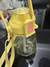 希乐大容量水杯Tritan吸管杯运动水壶刻度杯子塑料大肚杯上太黄1.2L 实拍图