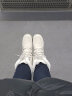 哈尔滨东北户外雪地靴女防水防滑旅行显瘦保暖加绒冬季长筒中筒 灰白(标准码厚袜拍大 40 实拍图