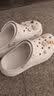 卡骆驰（CROCS）男女泡芙洞洞鞋户外休闲时尚厚底一脚蹬沙滩鞋 207521-001 39-40 实拍图