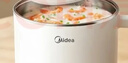 美的（Midea）电煮锅 宿舍小锅 不锈钢0涂层 小电锅 学生寝室一体泡面火锅多功能 电蒸锅 电热锅 XZE1614 配蒸笼 实拍图