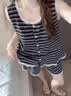 都市丽人夏上新带胸垫睡衣女小个子吊带背心短裤外穿家居服睡裤甜美套装 实拍图