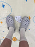 卡骆驰（CROCS）经典洞洞鞋轻便百搭女沙滩鞋包头拖鞋男鞋|10001 骨白色-2Y2(含智必星) 37 /38(230mm) 实拍图