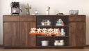 壹品帆诚实木餐边柜靠墙一体茶水柜边柜法式复古多层储物柜客厅茶水酒柜 【纯实木+升级加厚16MM背板】胡桃色餐边柜180*40*89CM 实拍图
