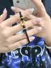 中国黄金（CHINA GOLD）黄金手链男女款足金祥云纹平安扣手绳转运珠情人节生日礼物送男友 【京速达】祥云平安扣手绳【B款黑绳】约0.5g 实拍图
