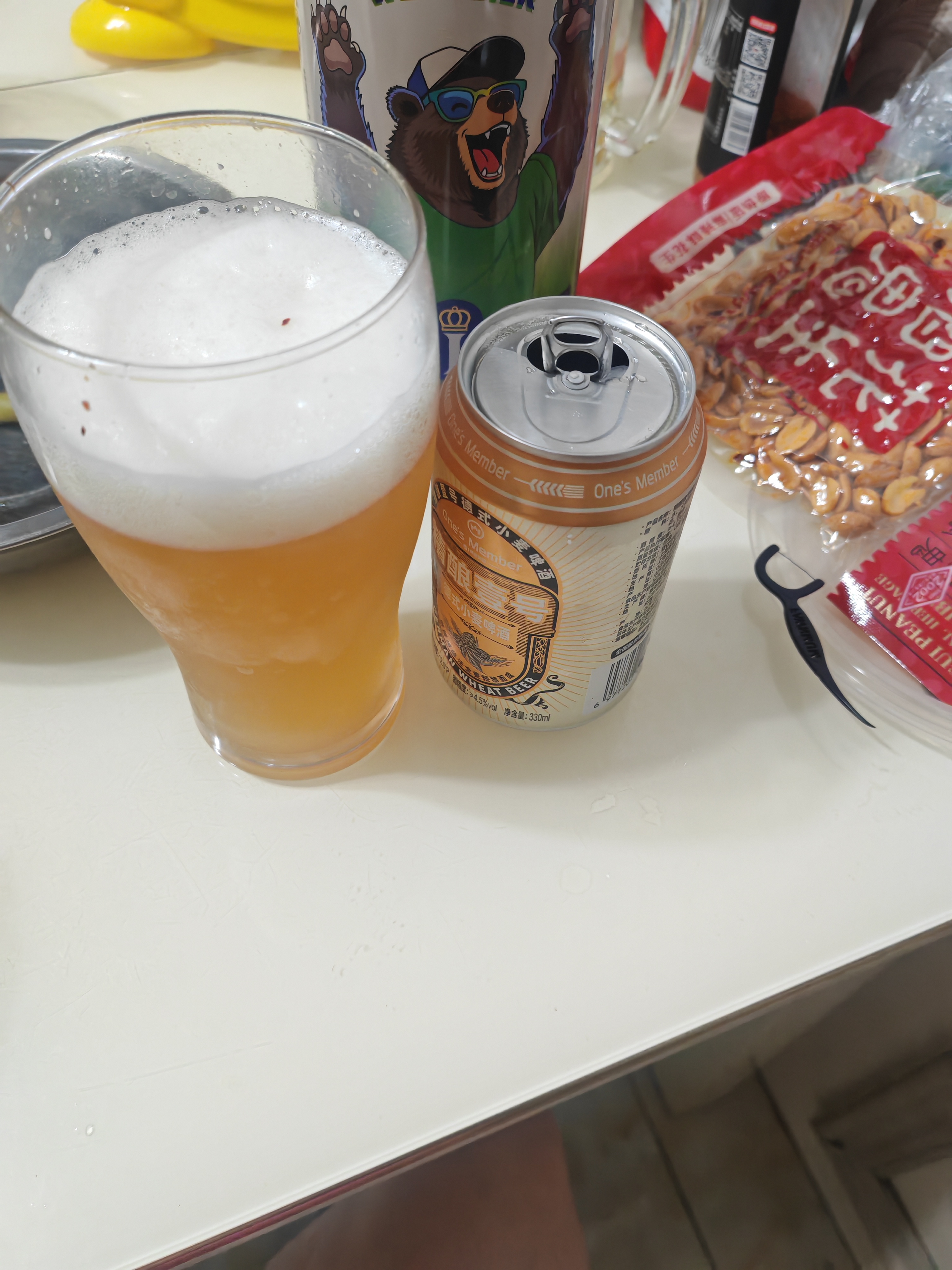 1号会员店（One's Member）精酿壹号德式小麦白啤酒330ml*24罐啤酒整箱精酿啤酒 实拍图