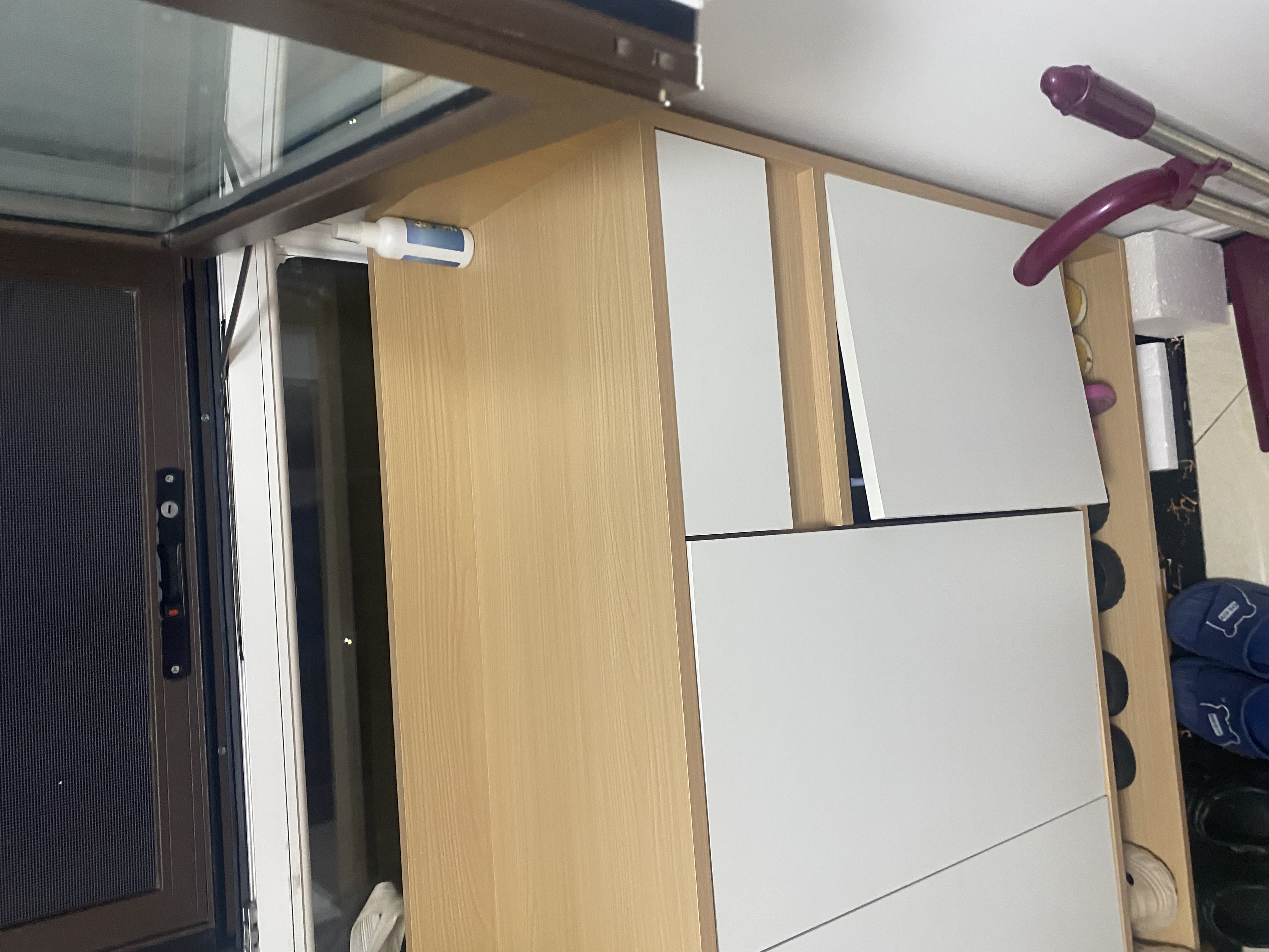 立太（LEADTEK）实木鞋柜门口入户柜鞋架家用门口多层家用鞋子收纳一体靠墙玄关柜 【人气热销-亏本回馈福利】100*32*100CM樱桃木色 实拍图
