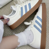 adidas「T头鞋」VL COURT 2.0复古休闲板鞋德训鞋阿迪达斯轻运动   汉玉白/蓝色/金色 (推荐女生买小半码)   37 实拍图