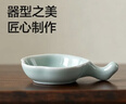 得力（deli）陶瓷梅花墨碟（蓝）小学生初学者书法专用文房四宝小砚台多功能笔搁毛笔架水碟绘画调色盘 实拍图