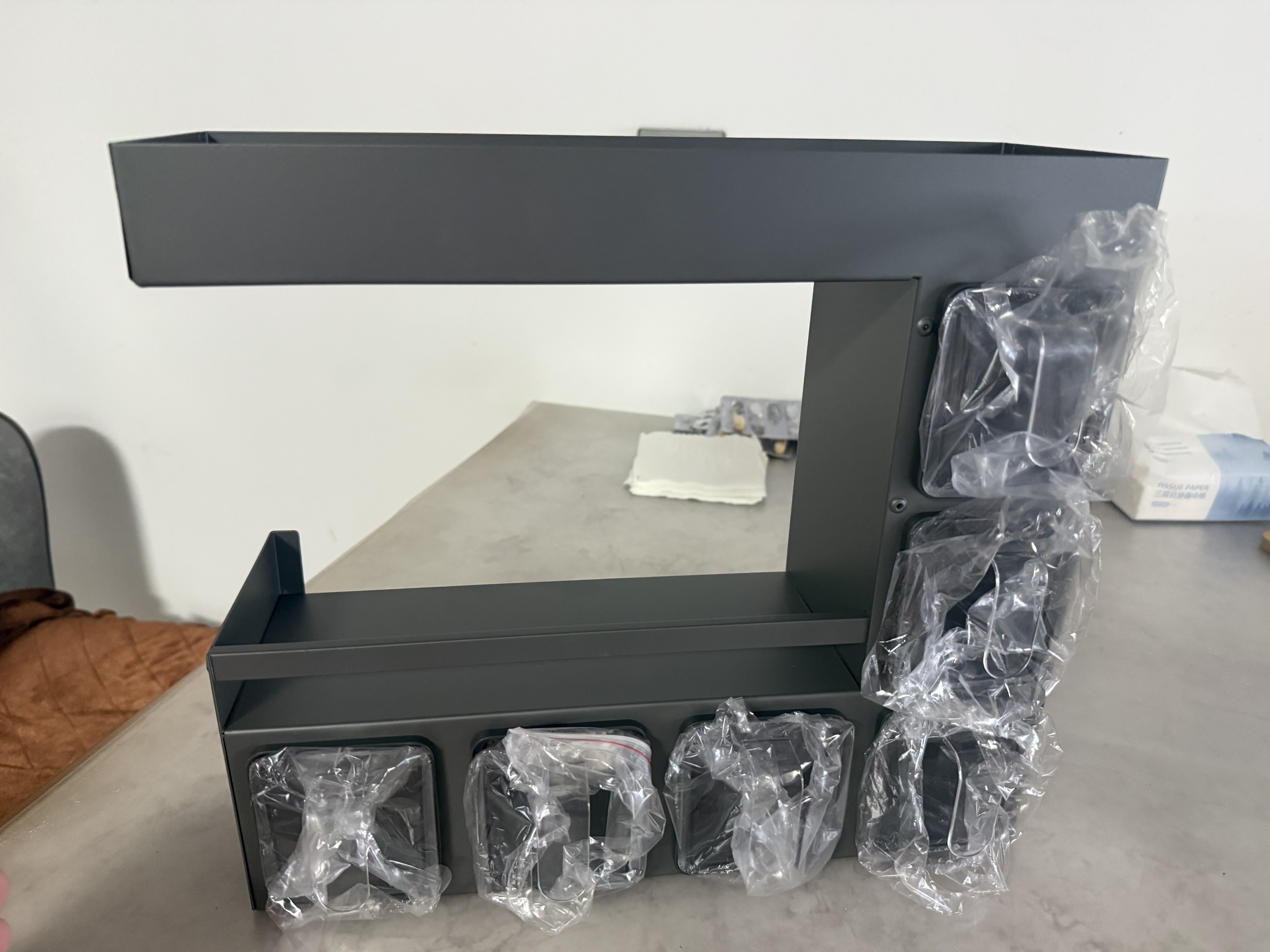 佳帮手调料置物架厨房多功能调料盒佐料收纳架子免打孔壁挂神器 6盒枪灰 实拍图