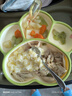 COOKSS宝宝餐盘硅胶学吃饭分格儿童餐具辅食碗餐盘带吸盘 双拼绿 实拍图