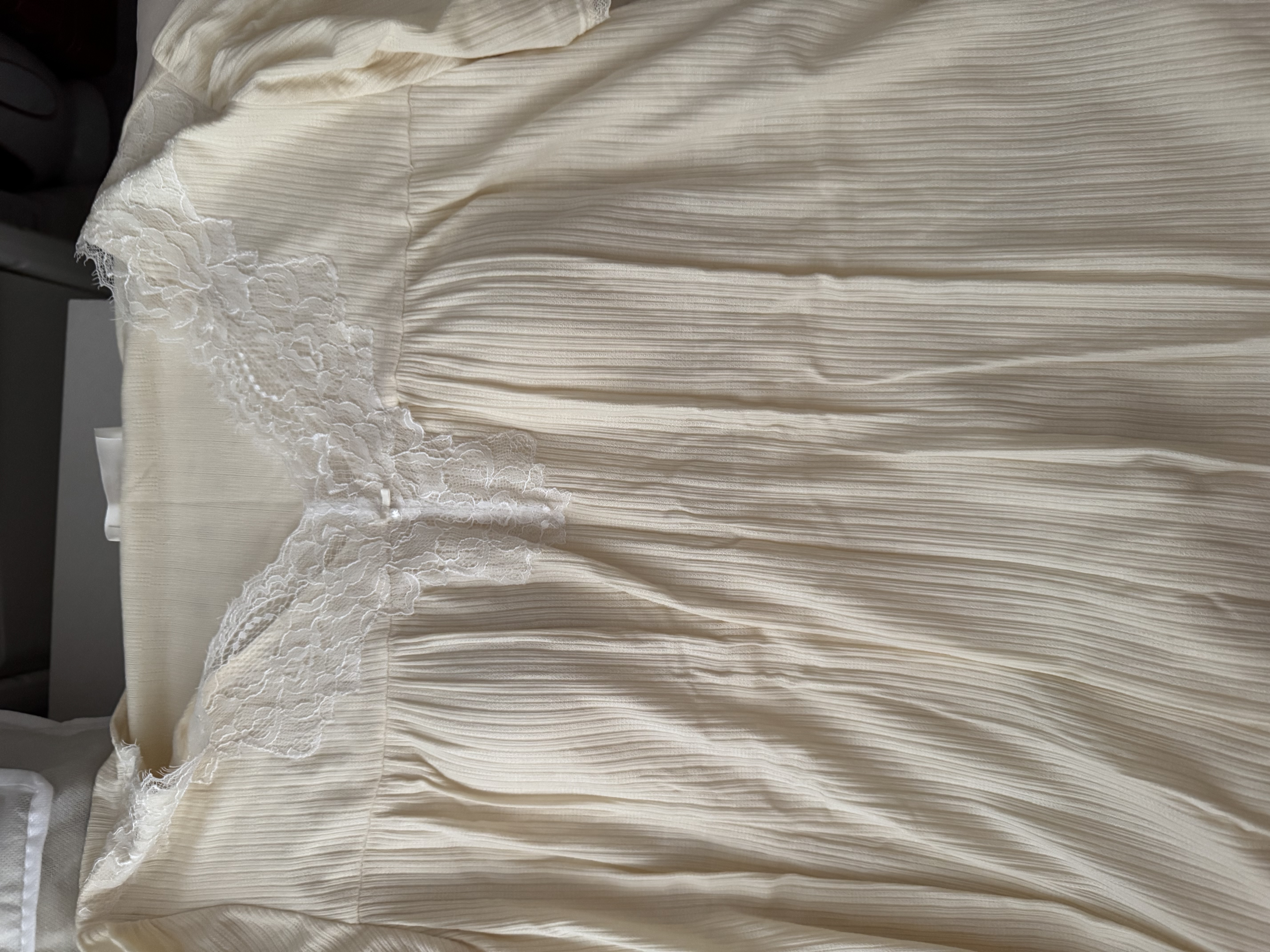 曼妮芬【带胸垫】女家居服性感蕾丝亲肤V领飘袖莫代尔睡衣套装可外穿 060 黄色 L 165/92A-165/76A 实拍图
