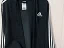 adidas休闲舒适三条纹立领夹克外套男装秋季阿迪达斯官方轻运动 黑色/白（推荐选大一码）   L 实拍图