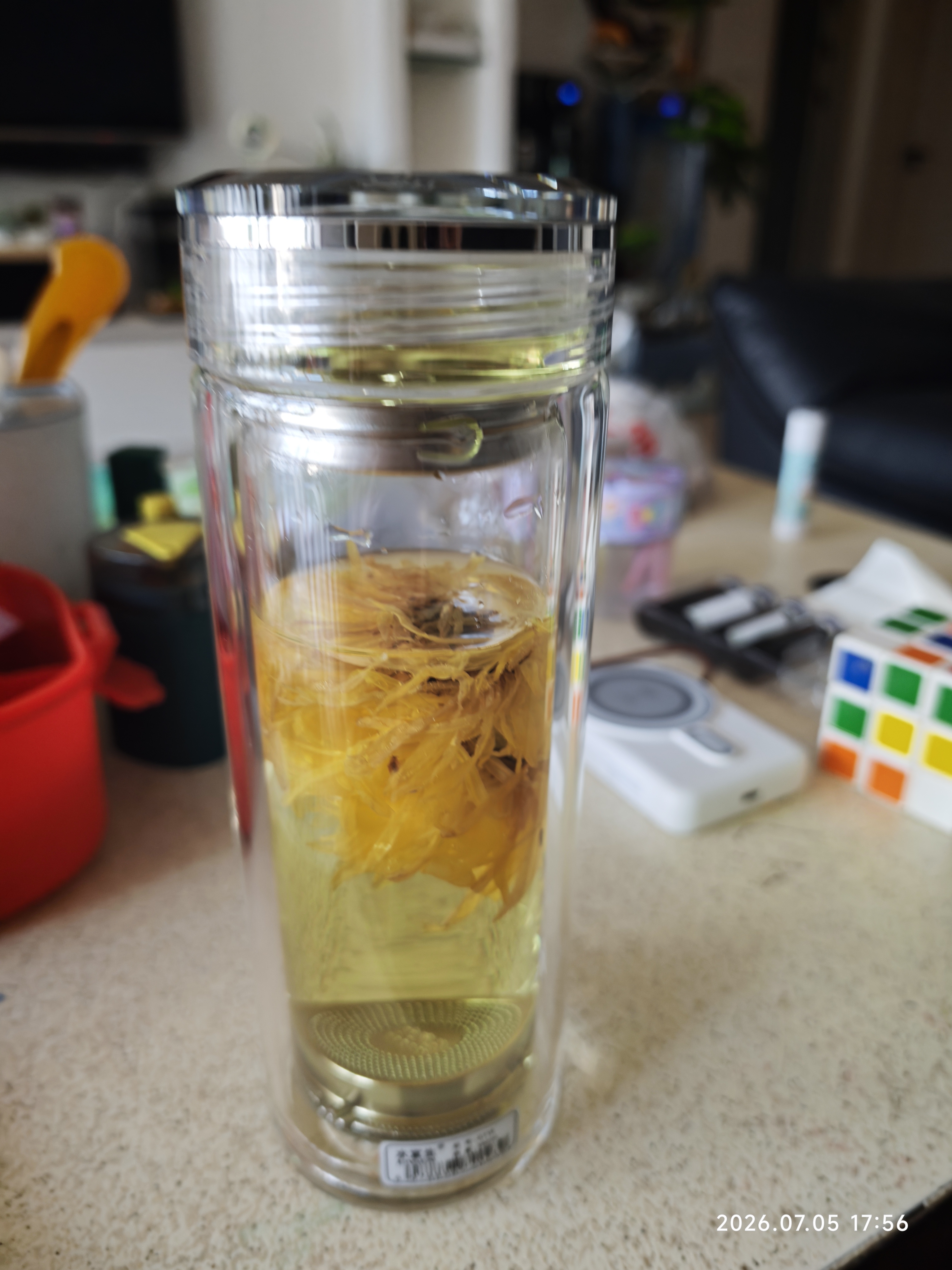 水宜生玻璃杯双层茶杯男士高档水杯弱碱富氢防烫泡茶杯车载商务水晶杯子 礼盒装380ml 实拍图