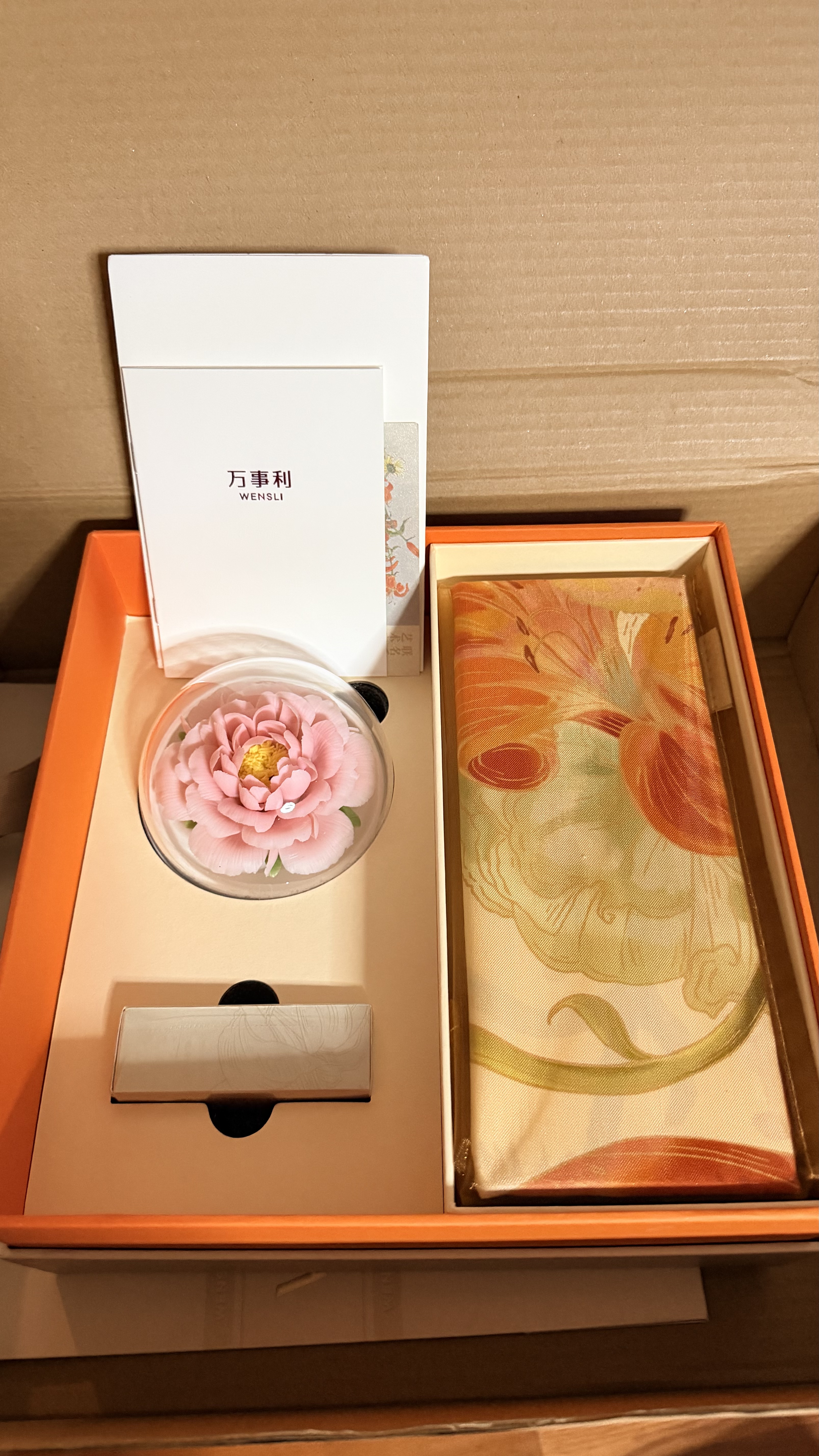 万事利x德基艺术馆联名款真丝丝巾披肩礼盒送长辈节日礼物-繁花似锦 实拍图