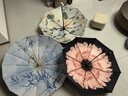 八海鸟黑胶双层太阳伞防晒UV防护女手动折叠晴雨两用双反向伞雨伞遮阳防紫外线 实拍图