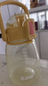 希乐大容量水杯Tritan吸管杯运动水壶刻度杯子塑料大肚杯上太黄1.2L 实拍图