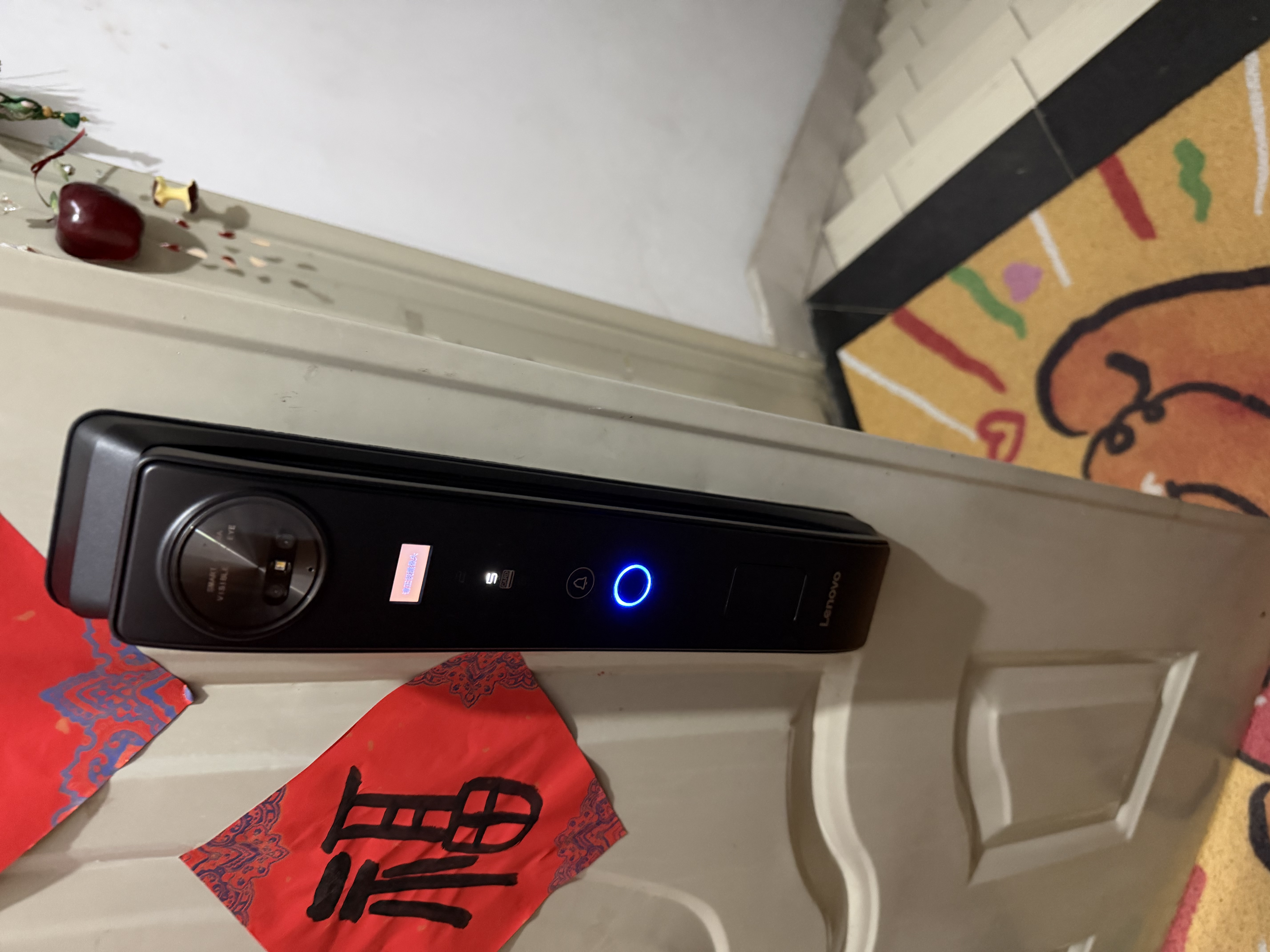 联想R20 智能门锁 指纹锁 3D人脸识别 智能锁 入户门 密码锁 电子锁 全自动 可视猫眼 家用 防盗门 实拍图