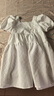 ASK JUNIOR女童连衣裙夏薄款泡泡袖公主裙海滨沙滩度假风小白裙 实拍图