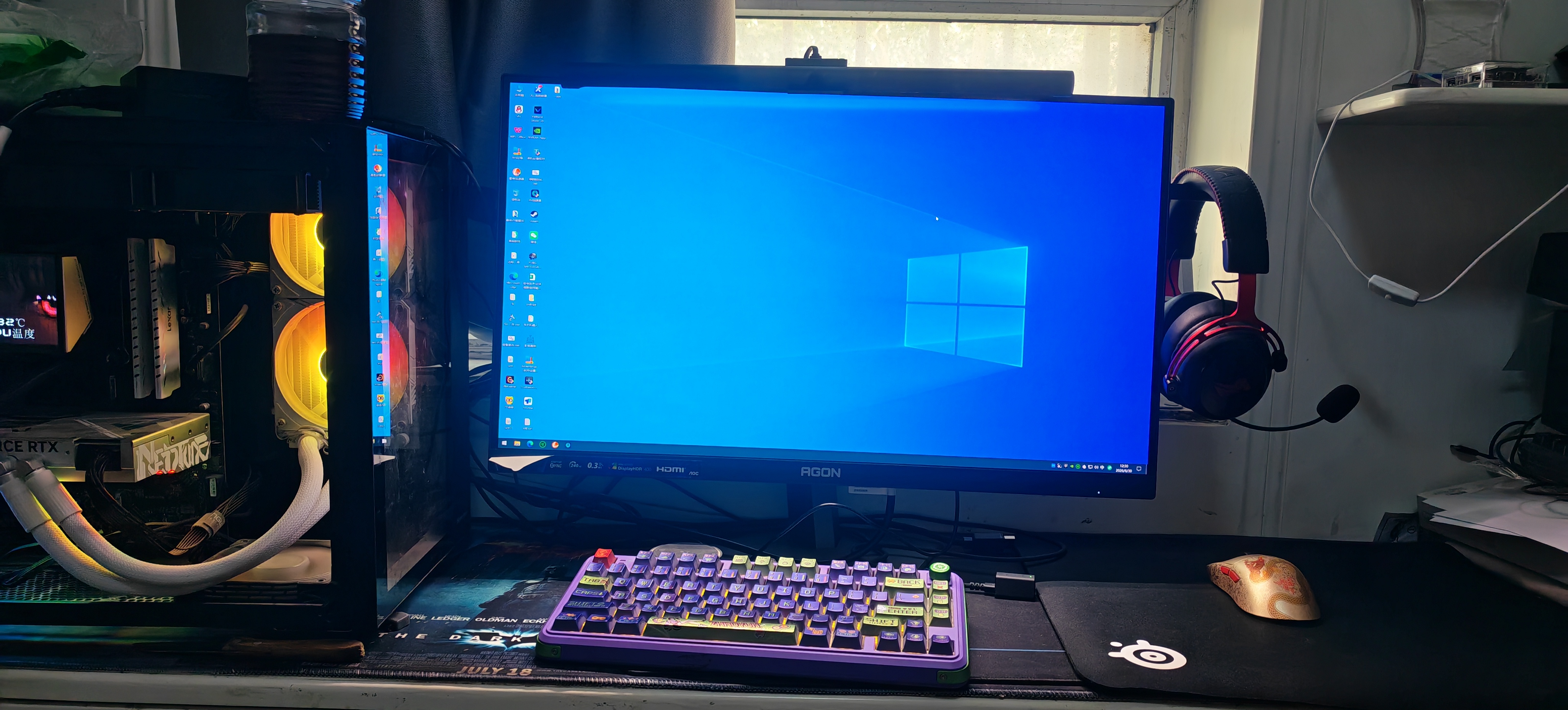 AOC 爱攻27英寸4K 240Hz双模1K 480Hz原装模组 DP2.1 HDR400 1ms 硬件低蓝光 游戏电竞显示器AG276UZ 实拍图