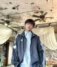 adidas复古风休闲梭织立领夹克外套男女秋季阿迪达斯官方三叶草   深灰   S 实拍图