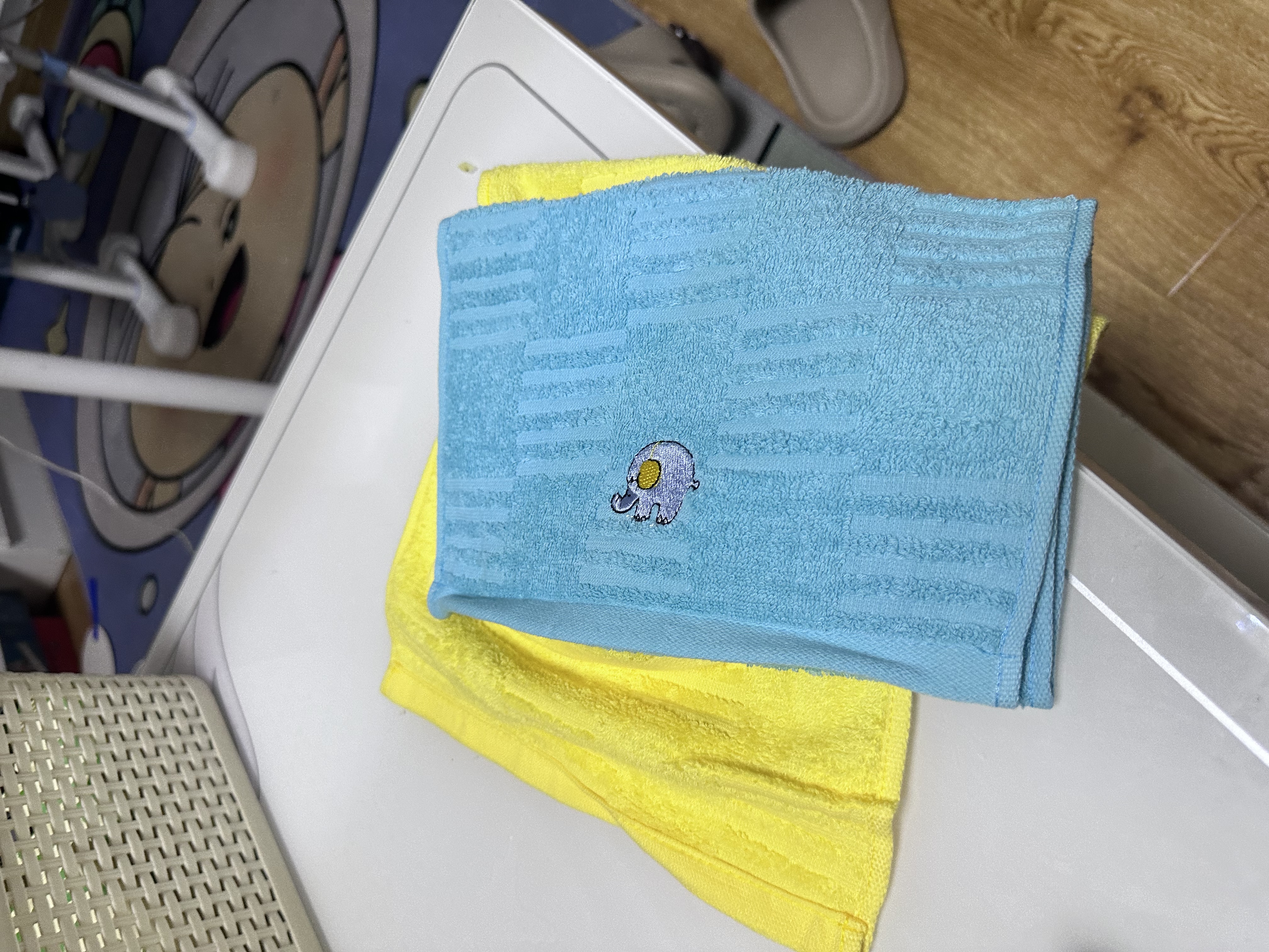 洁丽雅纯棉毛巾5条装新疆棉A类儿童婴儿洗脸小面巾柔软卡通童巾家用运动 实拍图
