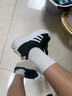 adidas NIZZA PLATFORM厚底增高运动帆布鞋女阿迪达斯三叶草 一号黑/白   35.5 实拍图