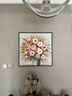 墨派（Mopai）餐厅装饰画手绘油画美式花卉高端客厅肌理挂画正方形壁画免打孔 锦上添花 70*70cm手绘油画 实拍图