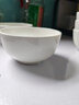 友来福陶瓷碗白瓷中式小碗家用4.5英寸米饭碗喝汤碗6只装洗碗机可用 实拍图