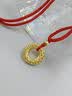 中国黄金（CHINA GOLD）足金吊坠男女款花丝镂空平安扣项链红绳挂坠情人节生日礼物送女友 【今/次日达】平安扣吊坠+古法金珠【红绳】约1.3g 实拍图