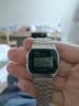 卡西欧（CASIO）运动防水复古经典小方块学生男女小银砖小银块银色 A159WA-N1D 实拍图