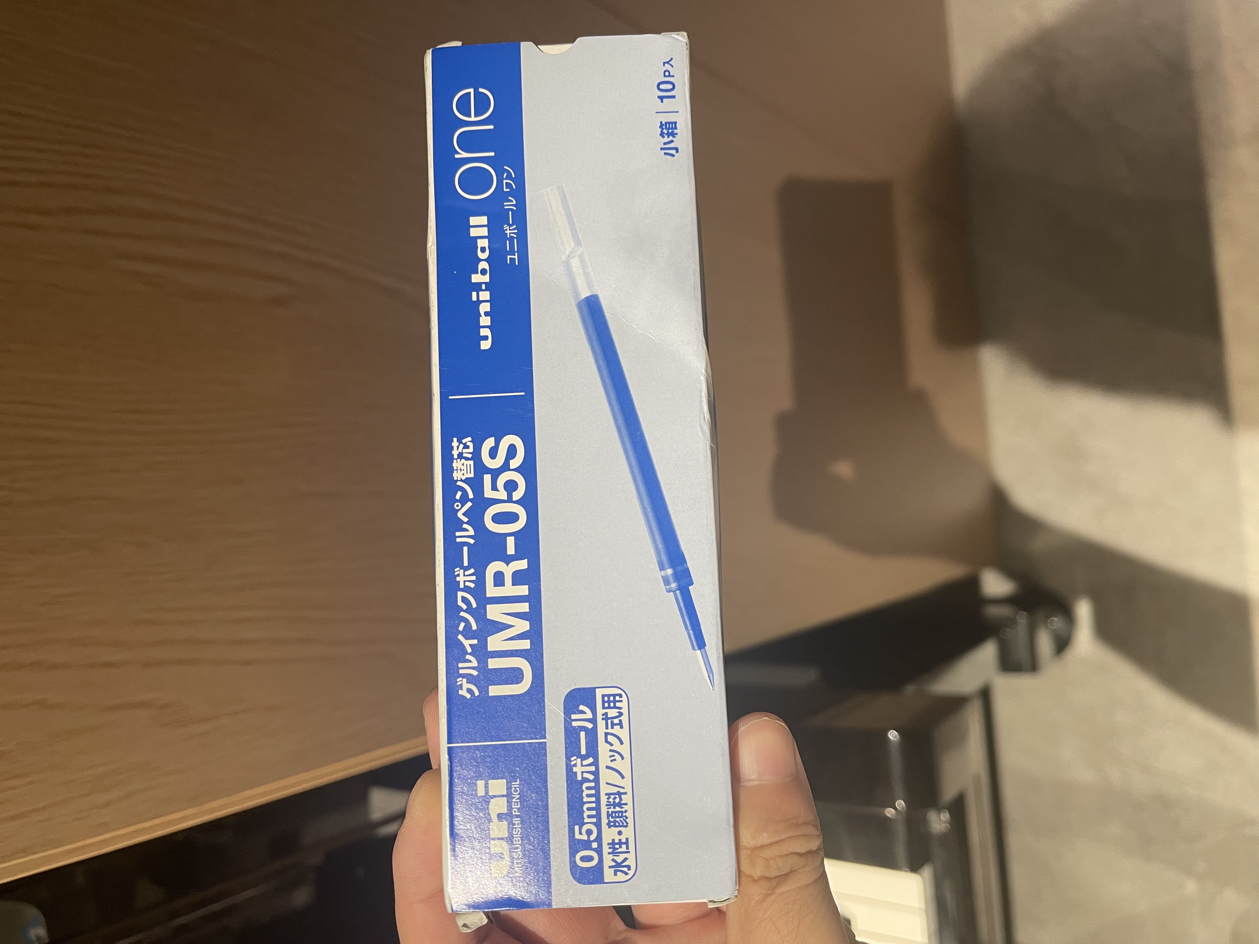 uni三菱 uni-ball UMR-05S按动笔芯0.5mm中性笔蓝色替芯 适用签字笔小浓芯ONE UMN-S-05系列 10支 实拍图