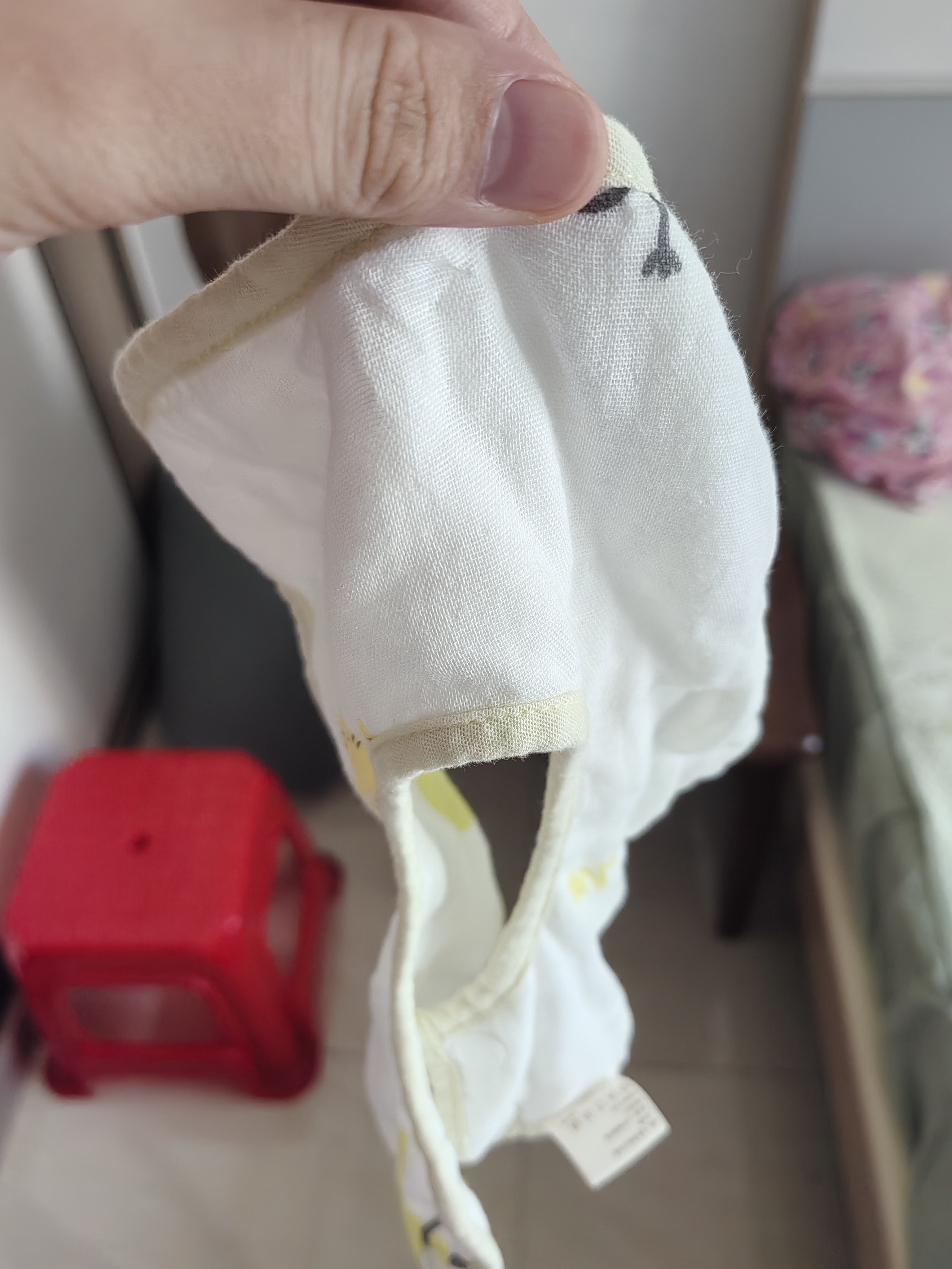 十月结晶婴儿口水巾纯棉防水围嘴宝宝吃饭新生儿防吐奶纱布围兜3条 3条组【建议0-2岁】【4层防水棉纱漫步森海】A类 实拍图
