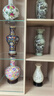 东方泥土高档描金陶瓷花瓶轻奢摆件 客厅餐桌插花家居新中式白色干花瓷器 描金梅花花瓶（中号）含底座 实拍图