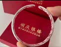 顺庆银楼 银手镯繁花似锦40克镯子女款足银开口银饰品加厚 送长辈节日礼品 经典款繁花似锦银手镯约40克 实拍图