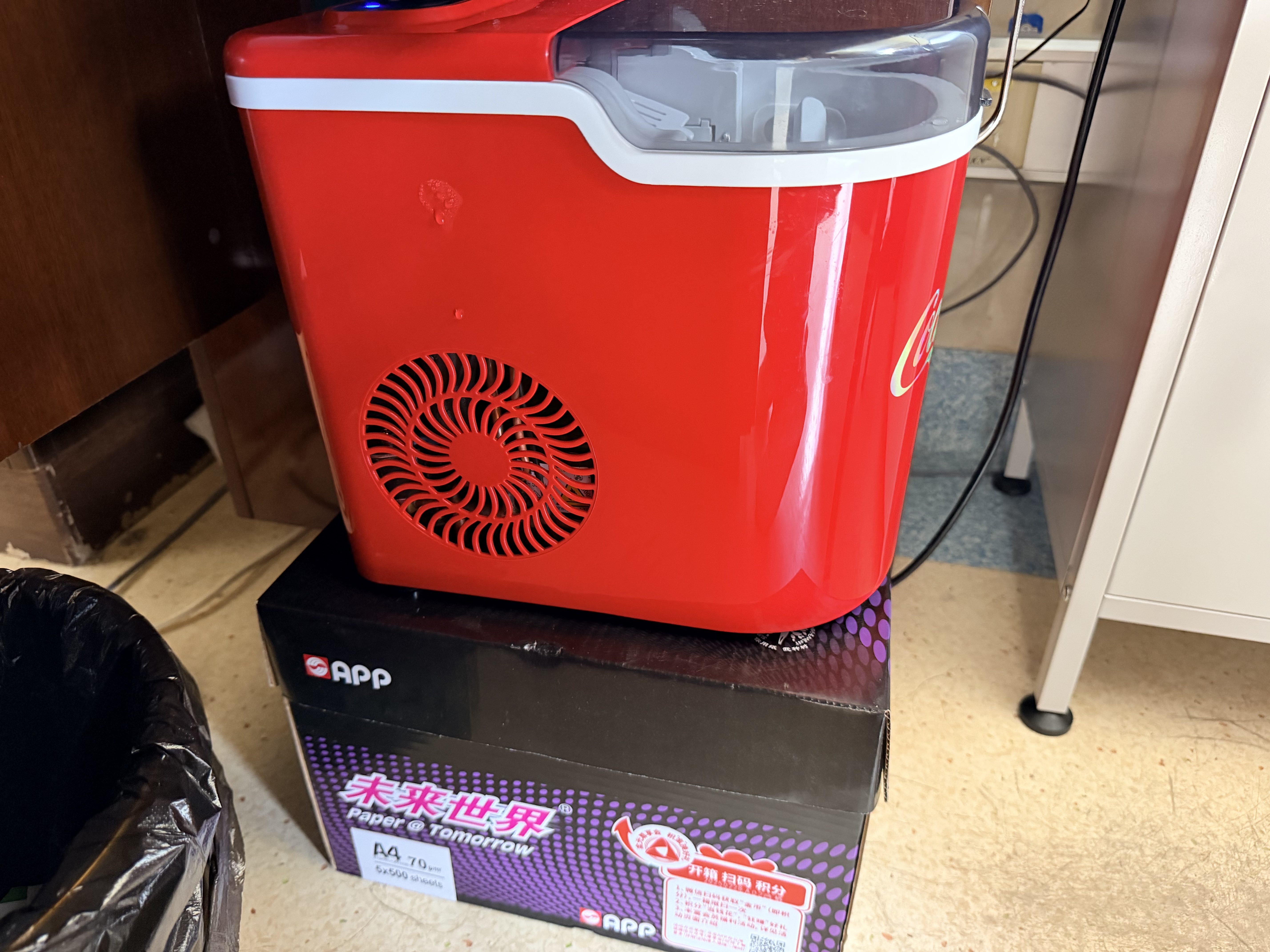 可口可乐制冰机家用小型可预约全自动子弹冰大小冰块可调迷你宿舍小功率制冰器 实拍图