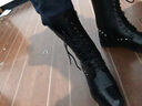 YDL.LAORT马靴 加绒秋冬 柳钉靴男士皮靴英伦高筒韩版潮流中筒机车 长靴子 铆钉秋款内增高版 41 实拍图