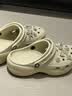 卡骆驰（CROCS）白鹿同款云朵洞洞鞋|206750 骨白色-2Y2 37/38(240mm) 实拍图