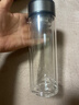 【京东物流配送】高硼硅双层玻璃杯大容量泡茶杯水杯子茶水分离杯 【双层加厚】茶杯350ml1只 实拍图